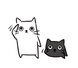 Kawaii cats [Shiro and Kuro] sticker #9785297