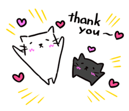 Kawaii cats [Shiro and Kuro] sticker #9785298