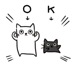 Kawaii cats [Shiro and Kuro] sticker #9785304