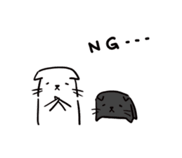 Kawaii cats [Shiro and Kuro] sticker #9785305