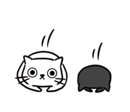 Kawaii cats [Shiro and Kuro] sticker #9785306