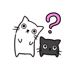 Kawaii cats [Shiro and Kuro] sticker #9785308