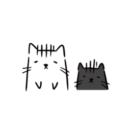 Kawaii cats [Shiro and Kuro] sticker #9785309