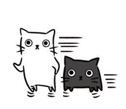 Kawaii cats [Shiro and Kuro] sticker #9785313
