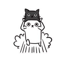 Kawaii cats [Shiro and Kuro] sticker #9785314