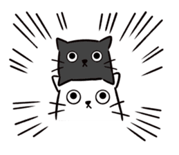 Kawaii cats [Shiro and Kuro] sticker #9785315