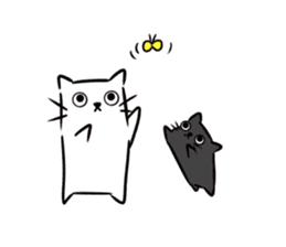 Kawaii cats [Shiro and Kuro] sticker #9785316