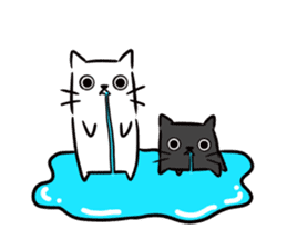 Kawaii cats [Shiro and Kuro] sticker #9785317
