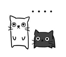 Kawaii cats [Shiro and Kuro] sticker #9785320
