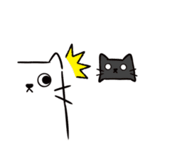 Kawaii cats [Shiro and Kuro] sticker #9785325
