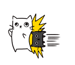 Kawaii cats [Shiro and Kuro] sticker #9785326