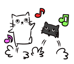 Kawaii cats [Shiro and Kuro] sticker #9785333