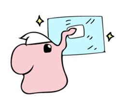 Little pink  elephant fairy sticker #9786059