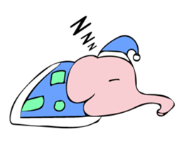 Little pink  elephant fairy sticker #9786060
