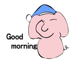 Little pink  elephant fairy sticker #9786061