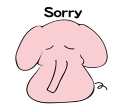 Little pink  elephant fairy sticker #9786067