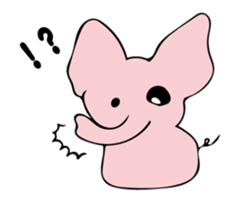 Little pink  elephant fairy sticker #9786070