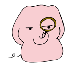 Little pink  elephant fairy sticker #9786071