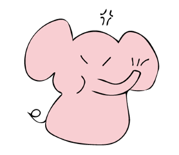 Little pink  elephant fairy sticker #9786072