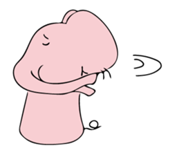 Little pink  elephant fairy sticker #9786073