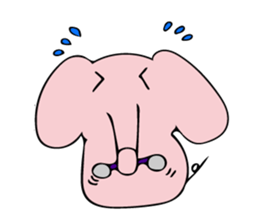 Little pink  elephant fairy sticker #9786074