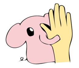 Little pink  elephant fairy sticker #9786076