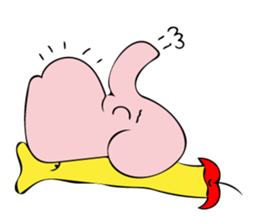 Little pink  elephant fairy sticker #9786077