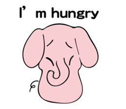 Little pink  elephant fairy sticker #9786078