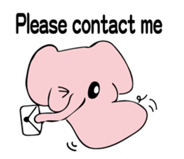 Little pink  elephant fairy sticker #9786079