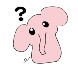 Little pink  elephant fairy sticker #9786081