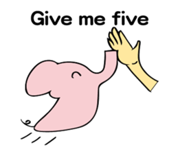 Little pink  elephant fairy sticker #9786082