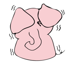 Little pink  elephant fairy sticker #9786083