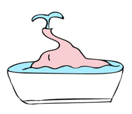 Little pink  elephant fairy sticker #9786084