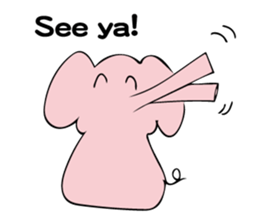 Little pink  elephant fairy sticker #9786087