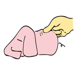 Little pink  elephant fairy sticker #9786088