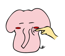 Little pink  elephant fairy sticker #9786089