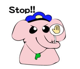 Little pink  elephant fairy sticker #9786091