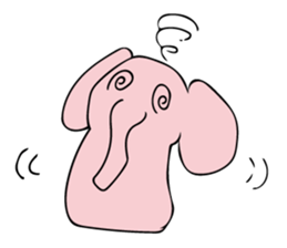 Little pink  elephant fairy sticker #9786093