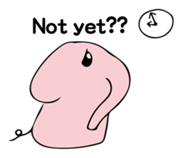 Little pink  elephant fairy sticker #9786094