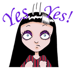 Goth and Steampunk girls sticker #9786229