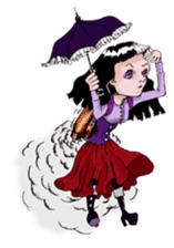 Goth and Steampunk girls sticker #9786231