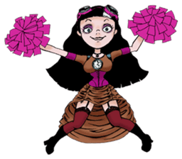 Goth and Steampunk girls sticker #9786239
