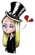 Goth and Steampunk girls sticker #9786243
