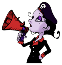 Goth and Steampunk girls sticker #9786246