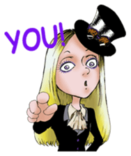 Goth and Steampunk girls sticker #9786254