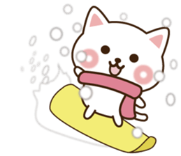 Lucky cat winter sticker #9787653