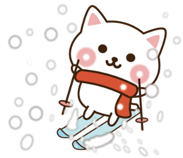 Lucky cat winter sticker #9787654