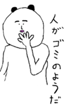 Unpleasant panda sticker #9790661