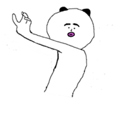 Unpleasant panda sticker #9790693