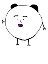 Unpleasant panda sticker #9790695